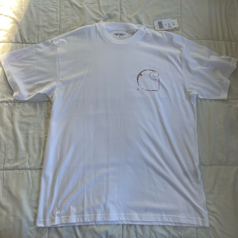 Carhartt WIP ‘Coffee Stain’ Men's White T-Shirt